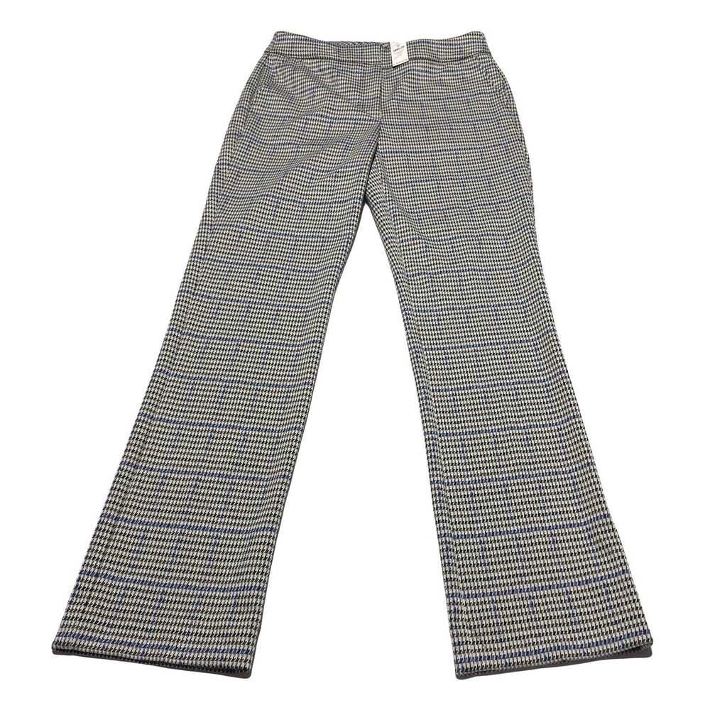 White House Black Market WHBM Pants 4 R Straight Leg Houndstooth Luxe Plaid NWT